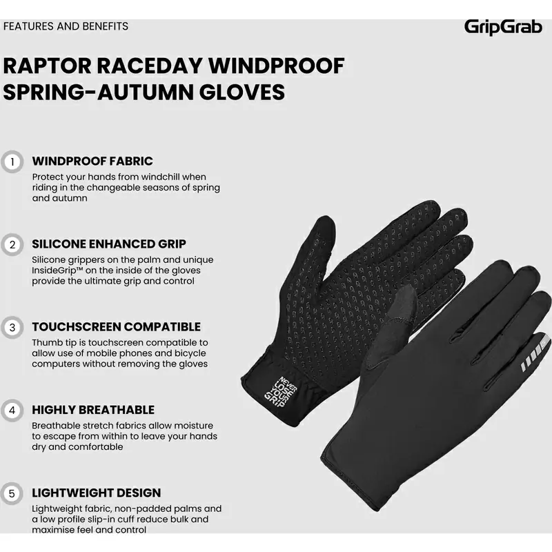 Raptor RaceDay Handschuhe Schwarz Größe XL #6